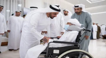 سيف بن زايد يزور عائلة الشهيد النقيب سعيد البلوشي لواجب العزاء